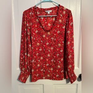 Counterparts Red Floral Blouse